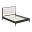 Lit plateforme en bois massif avec tête de lit tapissier Boucle-132922887-132922889