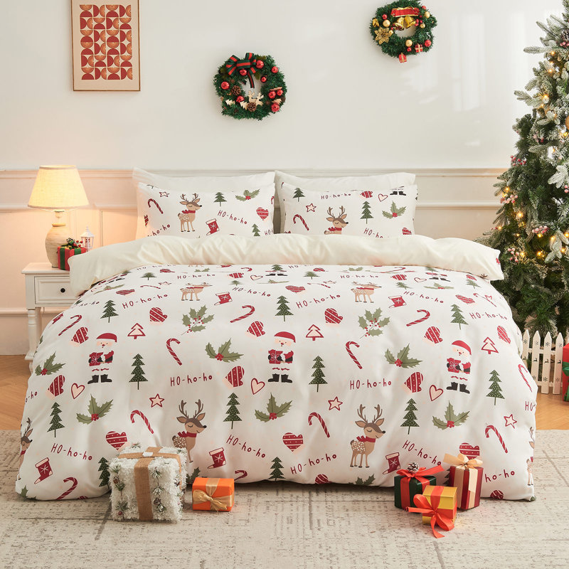 Housse de couette Gogreen, Housse de couette grand et 2 taies d'oreiller stan