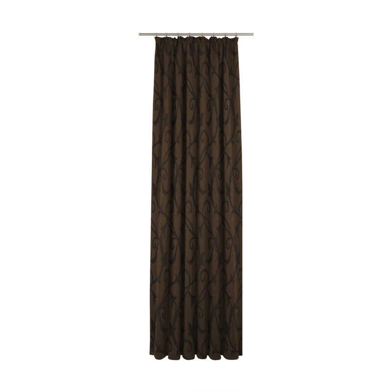 Alday Room Darkening Curtain, 135cm Width x 160cm Drop, Brown