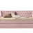 Lianna Pink Velvet Daybed W/Trundle