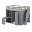 Loft Bed With Wardrobe,Desk And Shelves-577246018