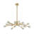 Transitional 16-Light Shiny Gold Metal Chandelier -28784336