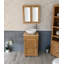 Slimline Compact 515mm Free-Standing Cloakroom Vanity Unit-1521238157
