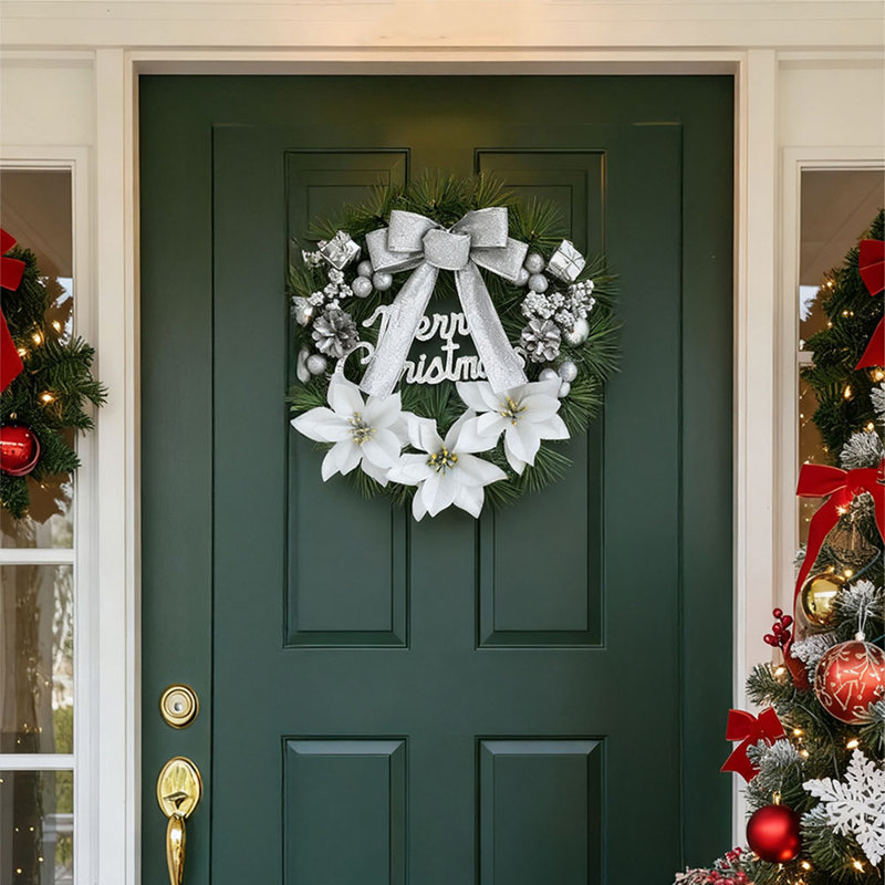 Elegant Christmas Wreath with Mixed Decorations