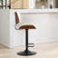 Tabourets de bar en cuir, base en noyer, pivotant à 360 °, hauteur réglable, ergonomique, style Mid-Century moderne pour îlot de cuisine / café, tabouret avec faux-revêtement, cuisine / salle à manger / café,-1386406820
