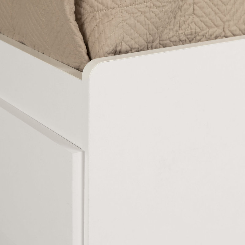 Pure White Fusion Full/Double Bed with 3 Storage Drawers