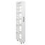 Chariot utilitaire roulant blanc de 178 cm de hauteur avec 7 tablettes pour l'organisation de la maison-134807191-134807193