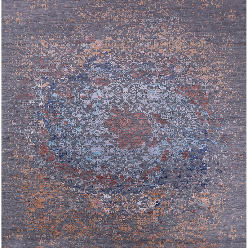 Abstract Indoor Rug, Square 5'