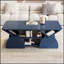 Table basse rectangulaire en bois d'ingénierie aux angles arrondis, avec étagères ouvertes et structure robuste, montage facile pour les salons modernes-858373923
