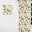 Multicolor Mid Century Pattern On Beige II - Midcentury Geometric Room Darkening Curtain - 1 Panels-107562225