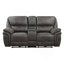 Ensemble de canapé de salon moelleux et moelleux 2 pièces avec canapé inclinable électrique et causeuse gris-1813993964
