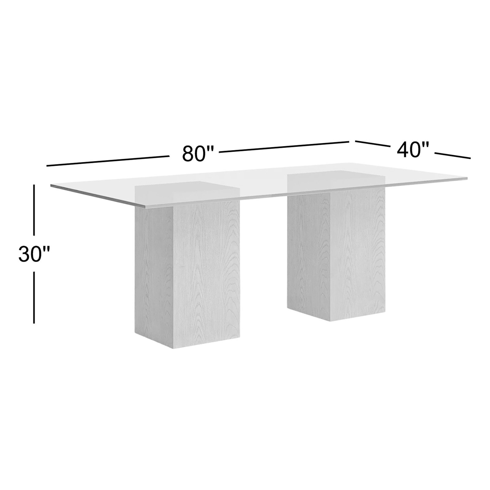 Meria 80'' Dining Table, French Roast