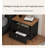 Modern Simple Black Solid Wood Double Draw Nightstand