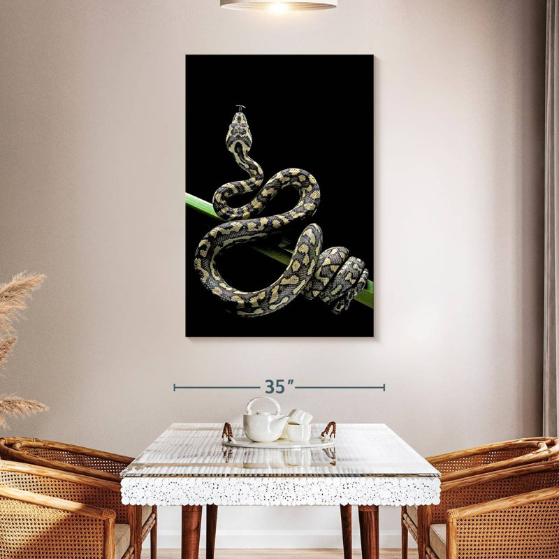 Poised Carpet Python, 48" H x 32" W