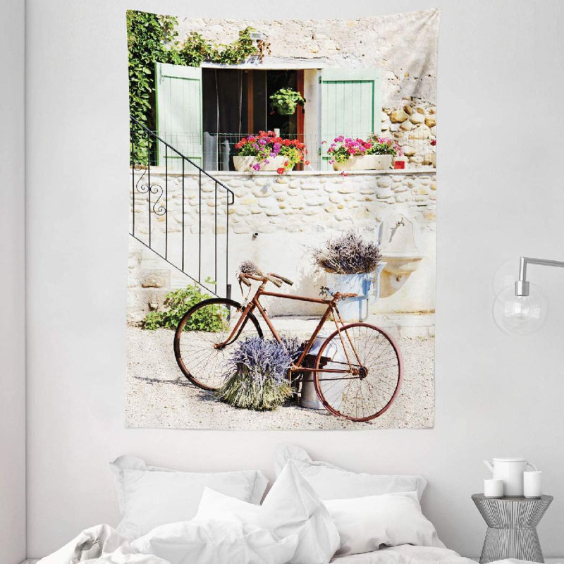 Tapisserie en polyester pour bicyclette, H 80 po x l 60 po