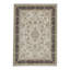 Hand-Knotted High-Quality Ivory and Navy Area Rug
