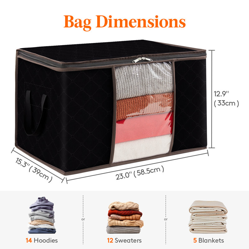 Fabric Garment Bag, Black