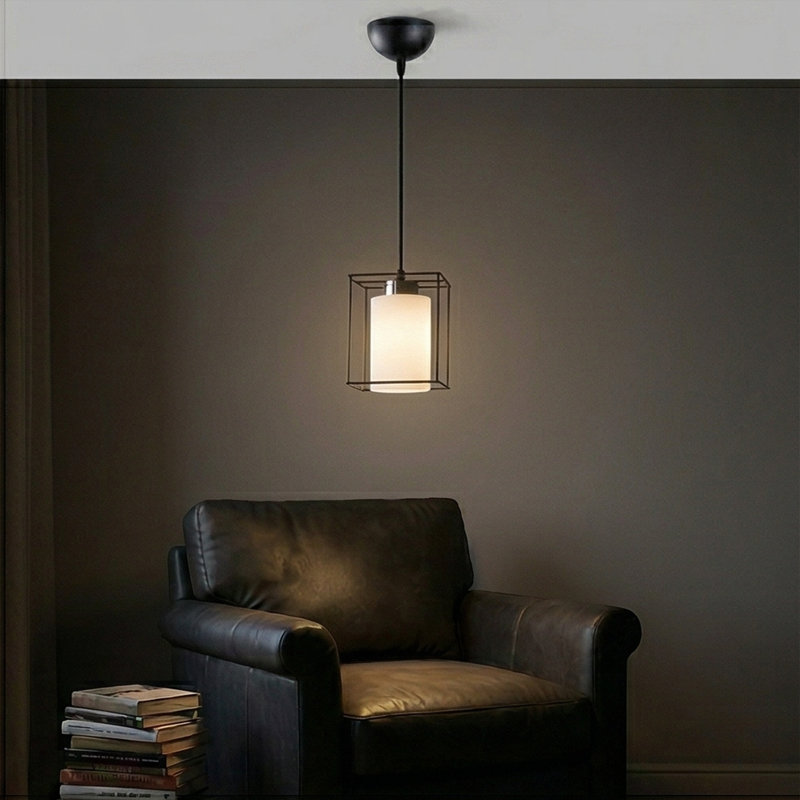 Mini-luminaire suspendu carré à hauteur réglable à 1 lumière Arlowe