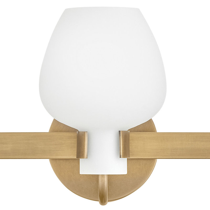 Sylvie 24" Three-Light Bath Vanity Fixture, Textured Heritage Brass