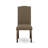 Encinal Parson Dining Chairs - Nailhead Trim Dark Coffee Linen Fabric Upholstered Chairs, Set of 2, Mahogany-1034120825-1034120568