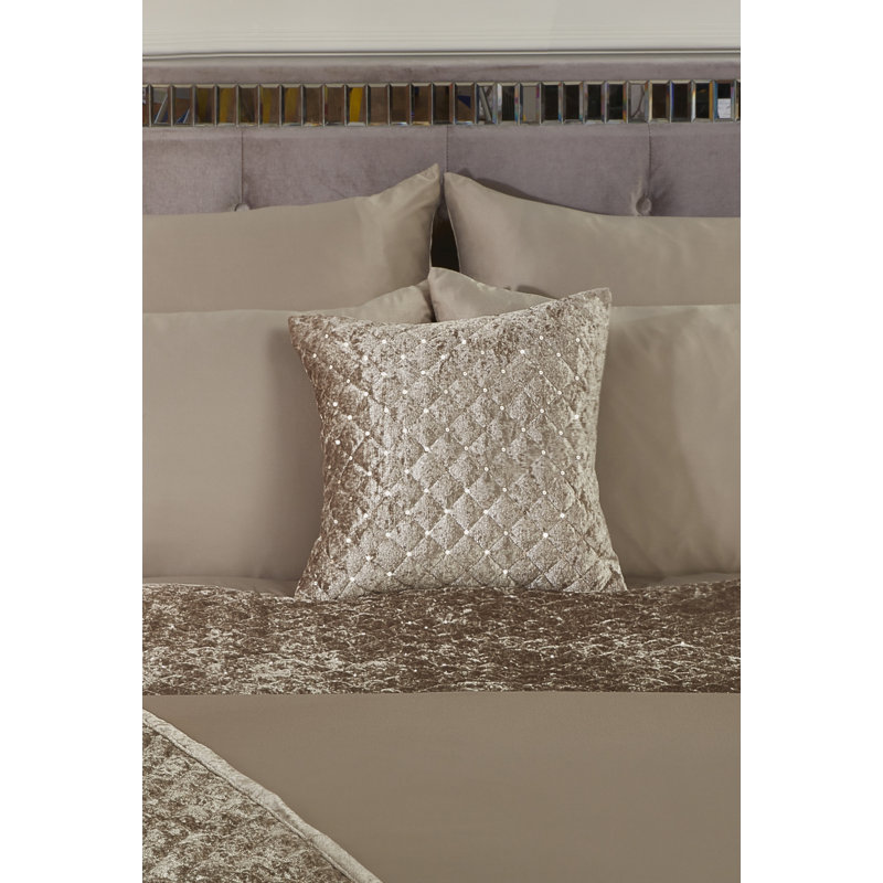 Glamour Square Throw Pillow Cover, Mink