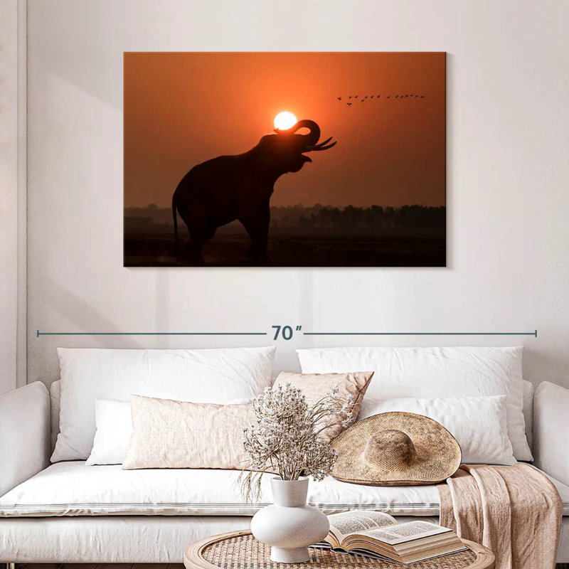 Elephant Call Silhouette, 30" H x 45" W