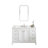 Queen 48" Sink Carrara Engineered Marble Countertop Bath Vanity with Mirror-1507746263
