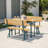Havensville 4 - Person Metal Patio Dining Set with Rectangular Table
