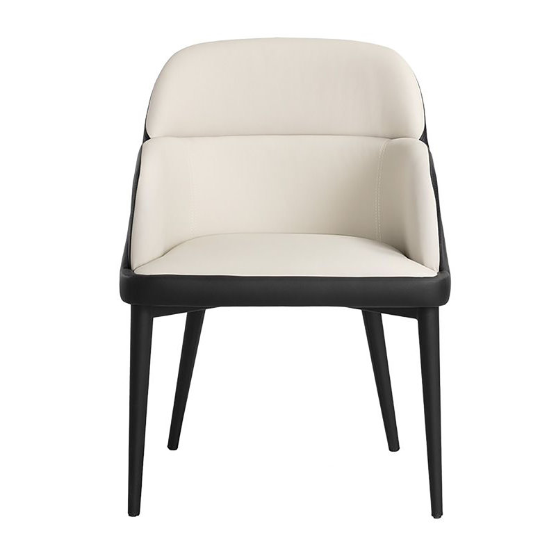 Hagan Tufted Armchair, Black Faux Leather