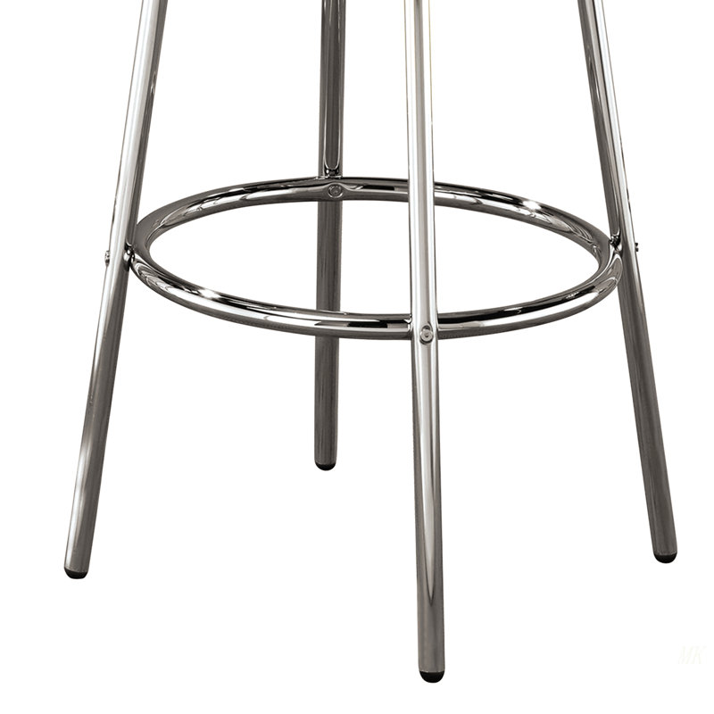 Table de bar ronde noire et chromée, Noir
