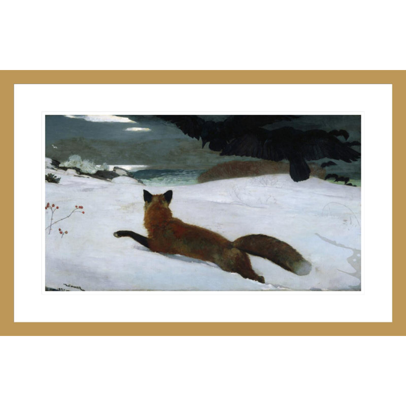 «The Fox Hunt» par Winslow Homer, impression giclée sur cadre, H 19,33 po x l 29,5 po