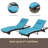 Outdoor Wicker Long Reclining Chair Set Of 2 , Wicker Reclining Lounge Chair Lawn Sunbathing Chairs Recliner Up To 150° Beach Poolside Garden-2047031836