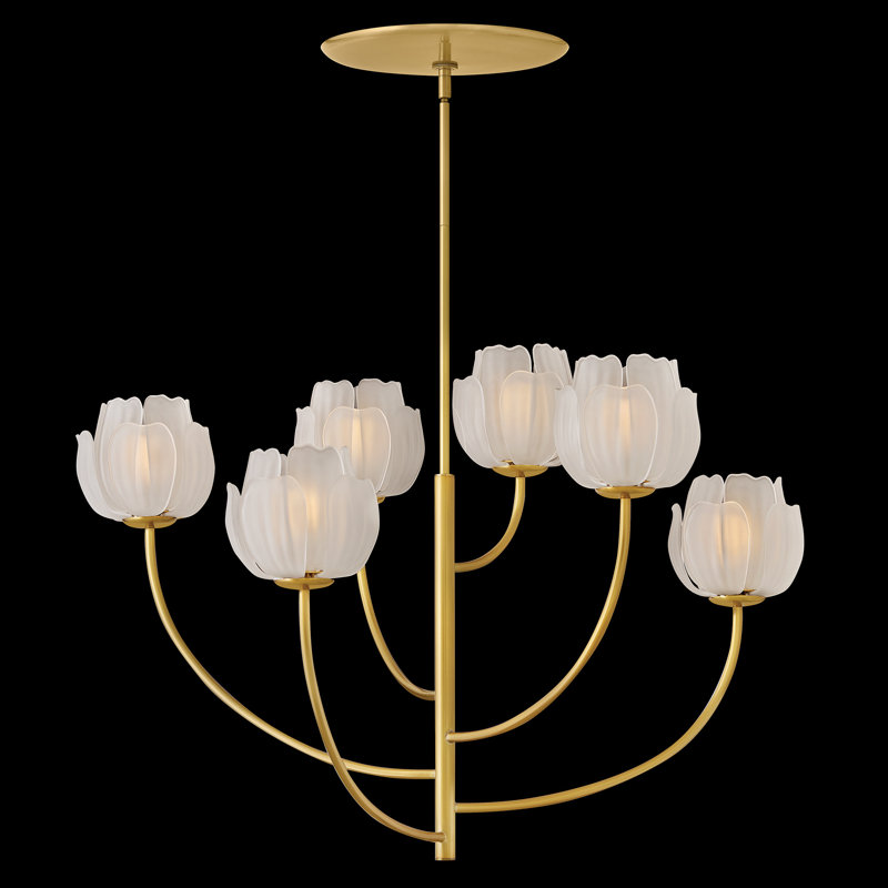 Fantine 6 - Light Chandelier, White