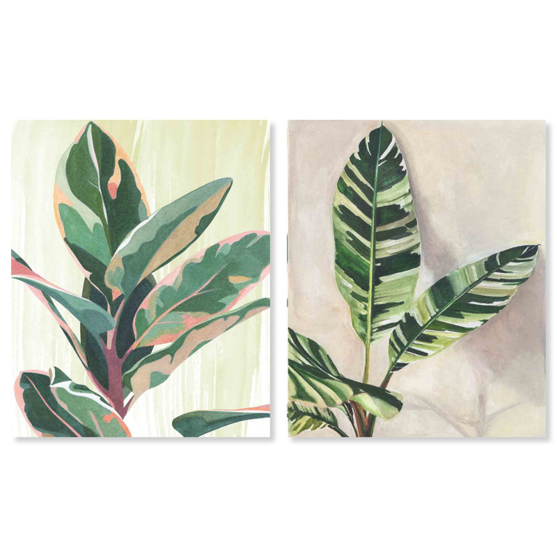 «Nice Green», ensemble de 2 impressions sur toile tendue, H 20 po x l 16 po x P 0,8 po