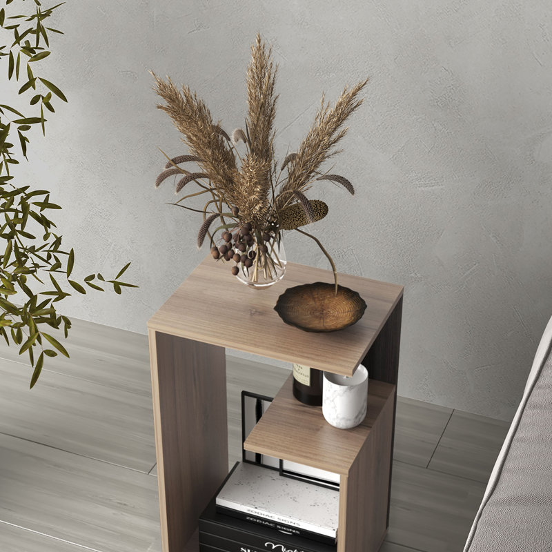 Table d'appoint Everet, Bois naturel