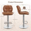 color Height Adjustable Modern Faux Leather Swivel Bar Stools-658458823