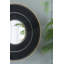 Miroir rond en bois Carter avec cadre en fer doré