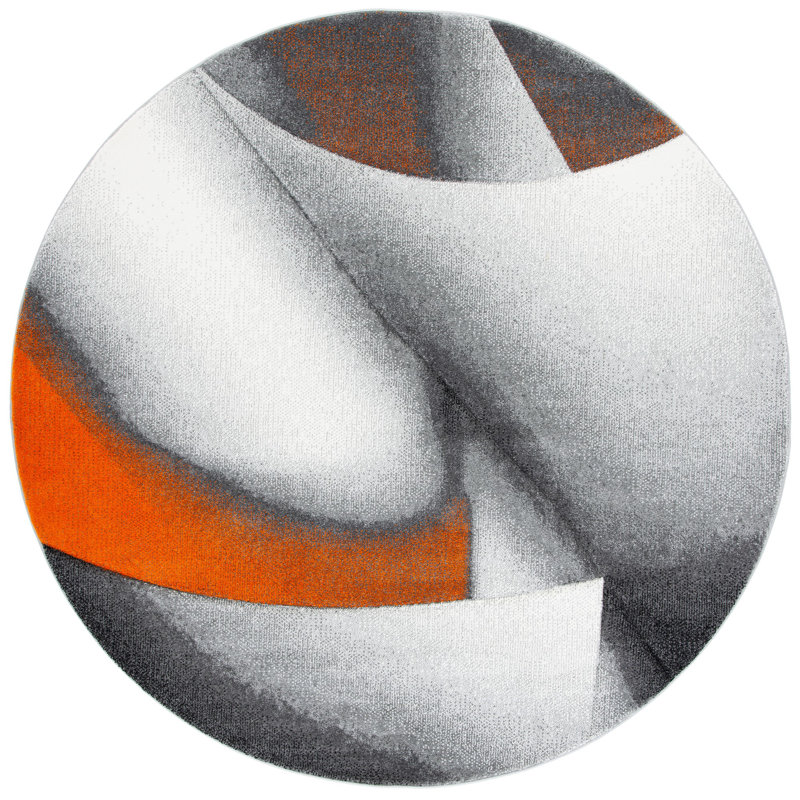 Toughkenamon Performance Abstract Rug, Round 6'7"