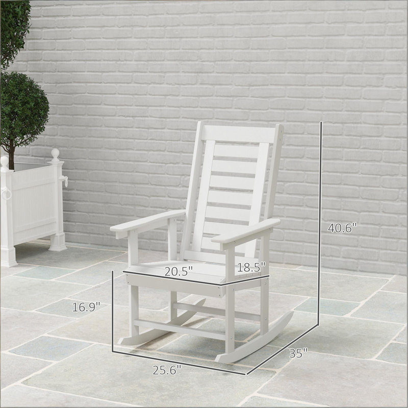 Ensemble de chaises berçantes d'extérieur, 2 pièces, Blanc