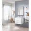Ensemble de meuble-lavabo en céramique à finition souple blanc brillant