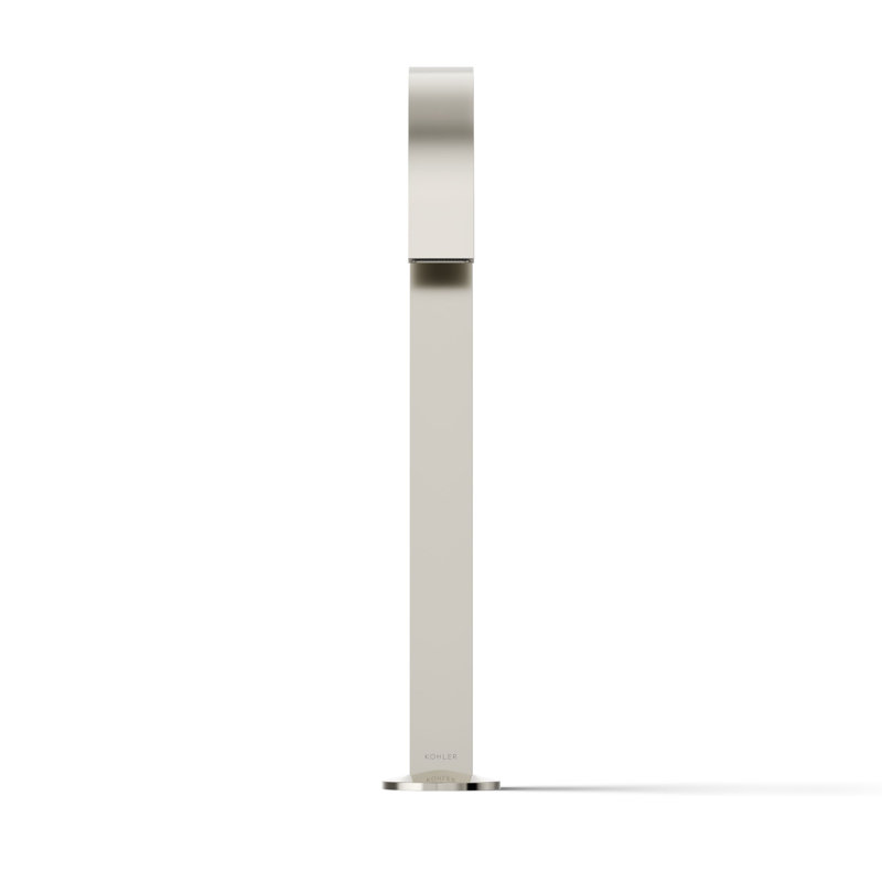 Components Bathroom Sink Spout With Ribbon Design, Polished Nickel