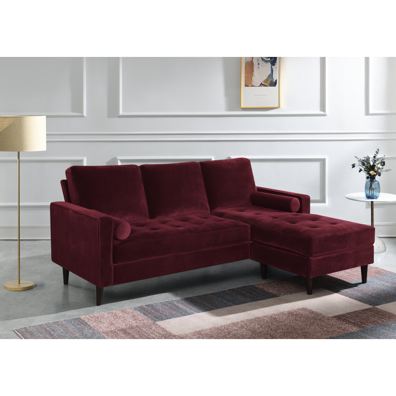 Harper Corner Sofa, Burgundy