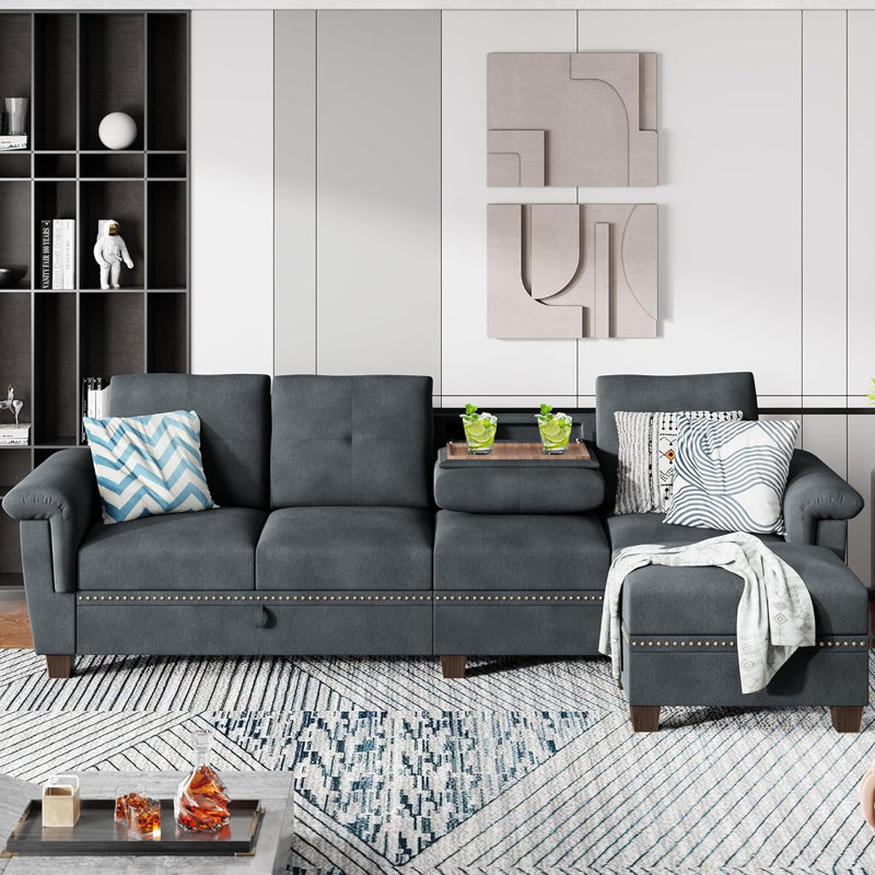  Canapé modulaire Audrye, Gris foncé