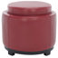 Repose-pieds rond avec rangement en faux cuir 19 po Maiden-1617195745
