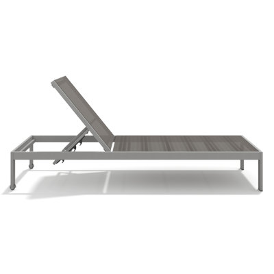 Sleek And Stylish All-Aluminum Outdoor Coffee Table And Lounge Set For Ultimate Relaxation And Outdoor Enjoyment.