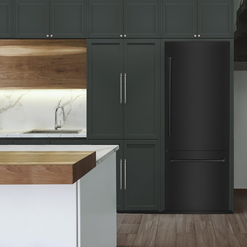 30" 16.1 Cubic Feet Energy Star Built-in Bottom Freezer Refrigerator