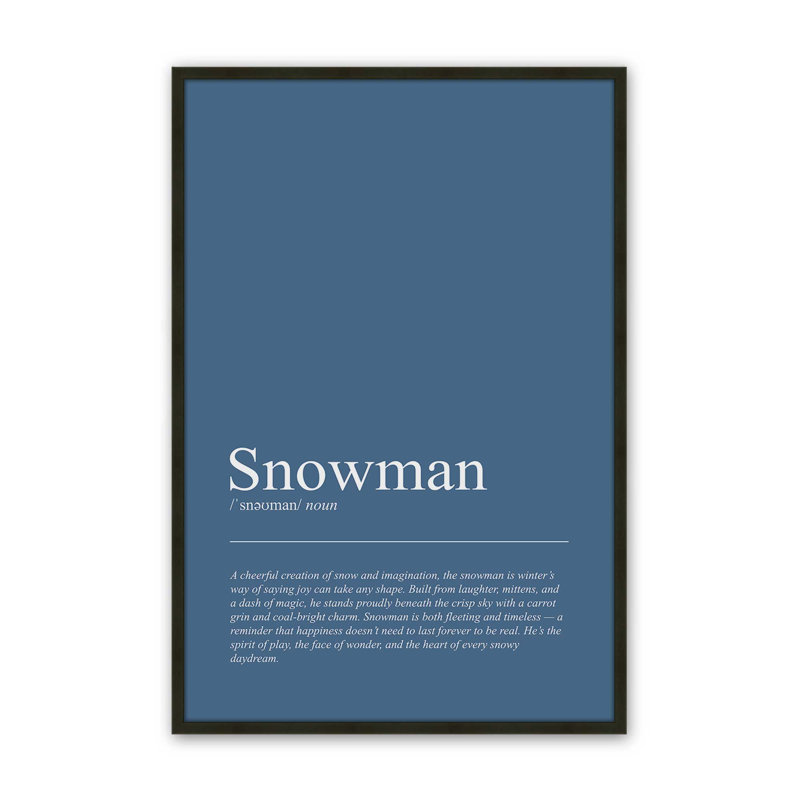 Frosty Wonder, reproduction d'art, 12 po x 16 po, Noir satiné