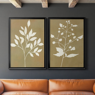Toile encadrée de qualité supérieure Honey Botanical I - prête à être accrochée