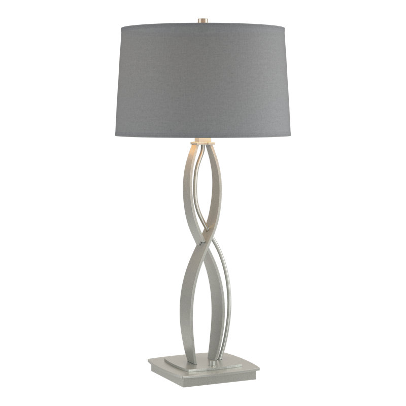 Almost Infinity Table Lamp, Flax, Vintage Platinum