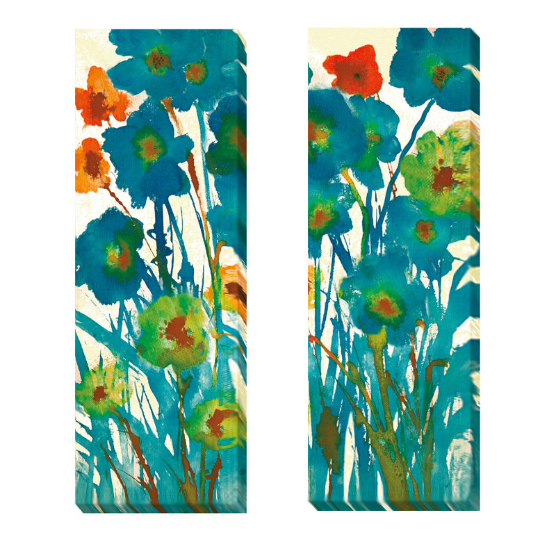 « par the bridge » par susan jill, ensemble de 2 reproductions d’art sur toiles tendues